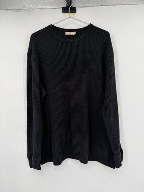 UGG Men’s XL Black Waffle‎ Knit Crewneck Sweater Thermal Pullover Fall/Winter
